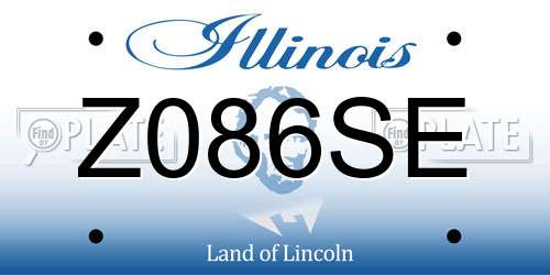 Z086SE Illinois License Plate