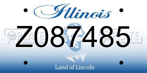 Z087485 Illinois License Plate