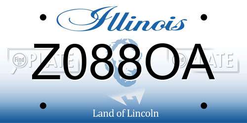 Z088OA Illinois License Plate