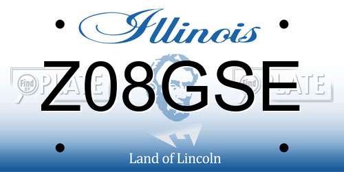 Z08GSE Illinois License Plate
