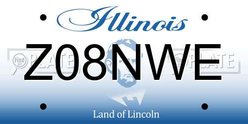 Z08NWE Illinois License Plate