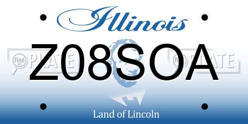 Z08SOA Illinois License Plate