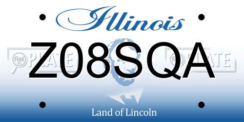 Z08SQA Illinois License Plate