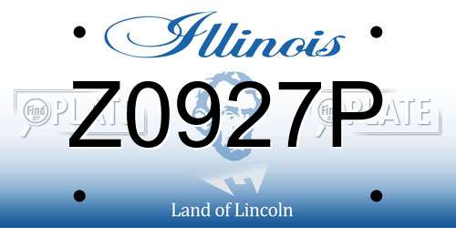 Z0927P Illinois License Plate