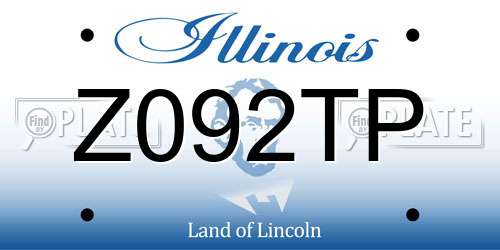 Z092TP Illinois License Plate