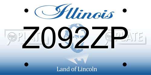 Z092ZP Illinois License Plate
