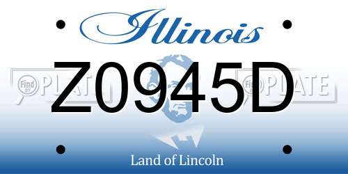 Z0945D Illinois License Plate