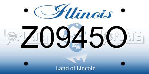 Z0945O Illinois License Plate