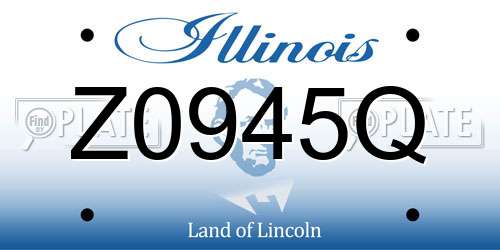 Z0945Q Illinois License Plate