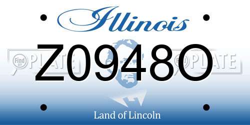 Z0948O Illinois License Plate