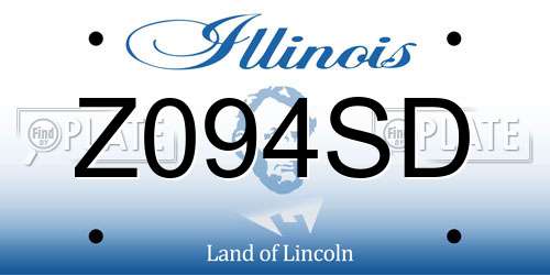 Z094SD Illinois License Plate