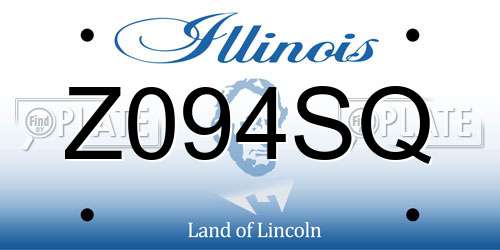 Z094SQ Illinois License Plate