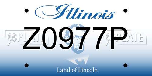 Z0977P Illinois License Plate