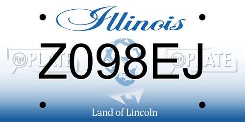Z098EJ Illinois License Plate