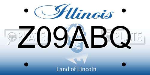 Z09ABQ Illinois License Plate