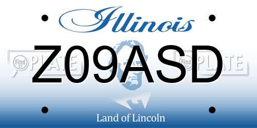 Z09ASD Illinois License Plate