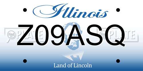 Z09ASQ Illinois License Plate