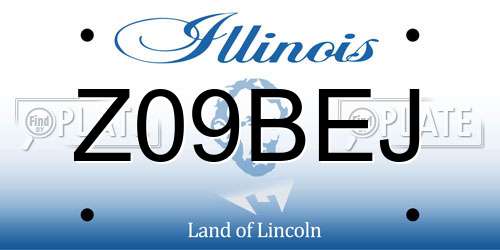 Z09BEJ Illinois License Plate