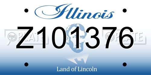 Z101376 Illinois License Plate