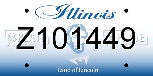 Z101449 Illinois License Plate