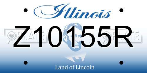 Z10155R Illinois License Plate
