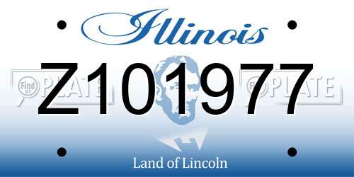 Z101977 Illinois License Plate