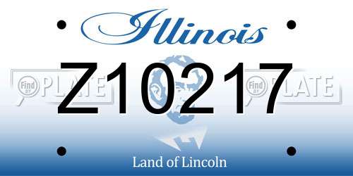 Z10217 Illinois License Plate