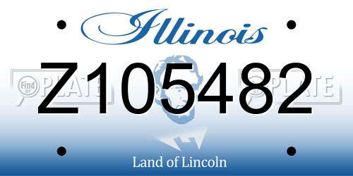 Z105482 Illinois License Plate