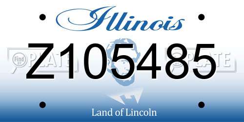 Z105485 Illinois License Plate