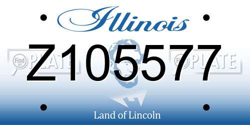 Z105577 Illinois License Plate