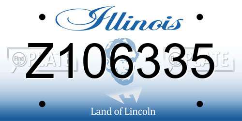 Z106335 Illinois License Plate