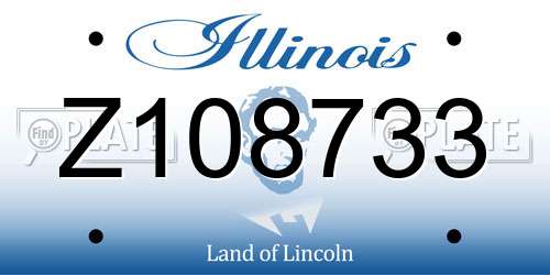Z108733 Illinois License Plate