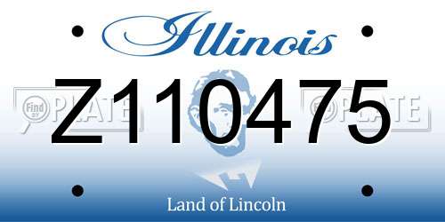 Z110475 Illinois License Plate