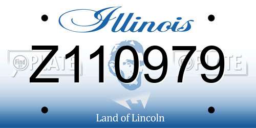 Z110979 Illinois License Plate