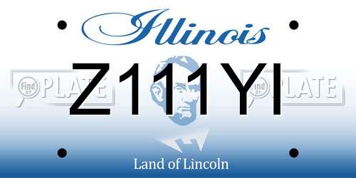 Z111YI Illinois License Plate