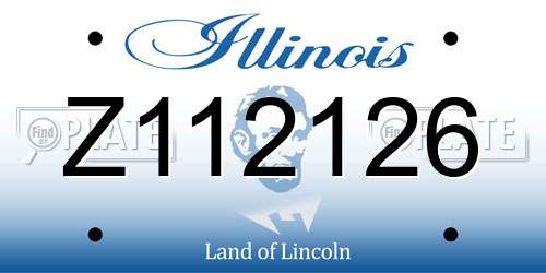 Z112126 Illinois License Plate