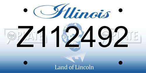 Z112492 Illinois License Plate