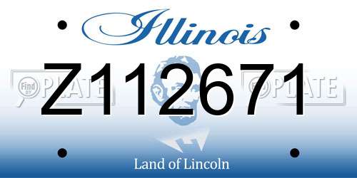 Z112671 Illinois License Plate