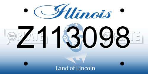 Z113098 Illinois License Plate