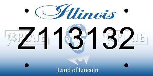 Z113132 Illinois License Plate