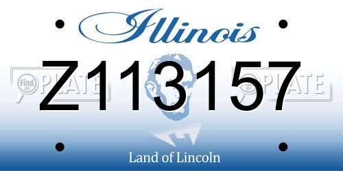 Z113157 Illinois License Plate