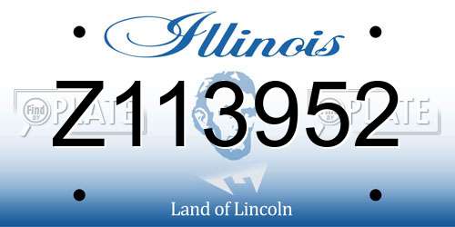 Z113952 Illinois License Plate
