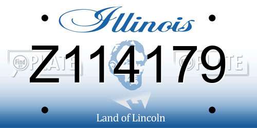 Z114179 Illinois License Plate