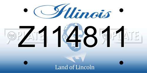 Z114811 Illinois License Plate
