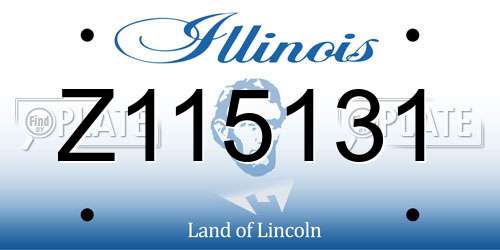 Z115131 Illinois License Plate