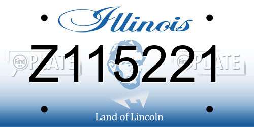 Z115221 Illinois License Plate