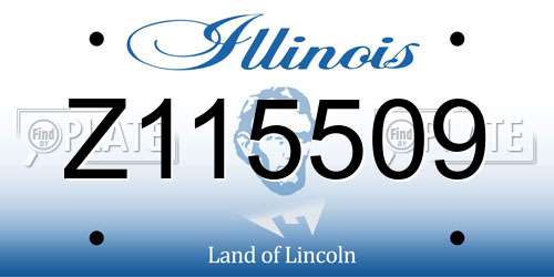 Z115509 Illinois License Plate
