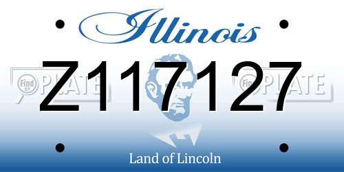 Z117127 Illinois License Plate