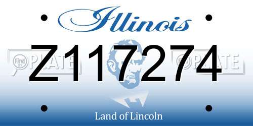 Z117274 Illinois License Plate