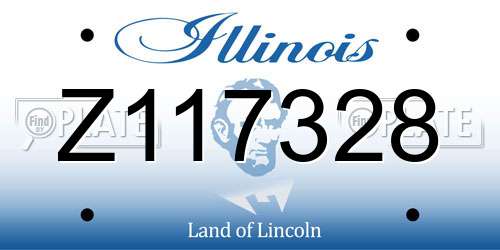 Z117328 Illinois License Plate